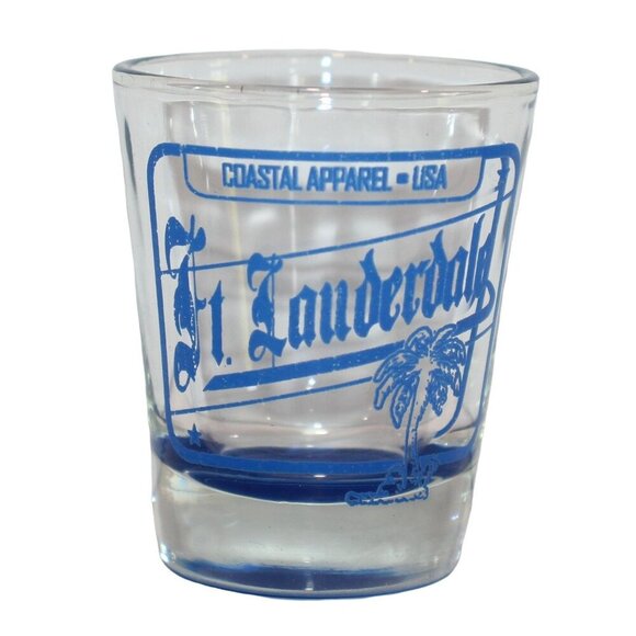 Shot Glass Ft Lauderdale Florida Coastal Palm Tree - Picture 1 of 2